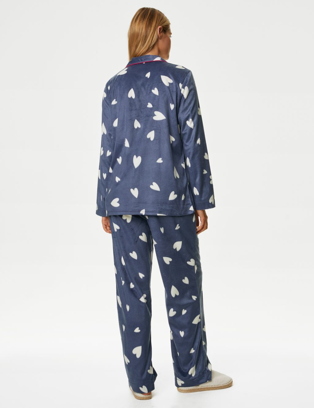 Fleece Heart Print Pyjama Set image 4