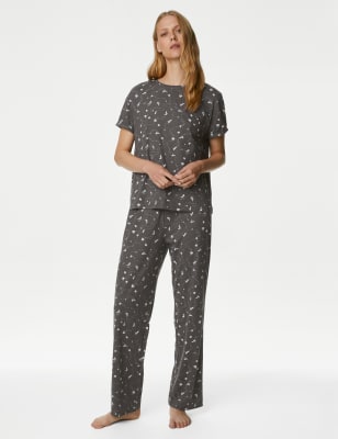 Cotton Rich Dove Print Pyjama Set