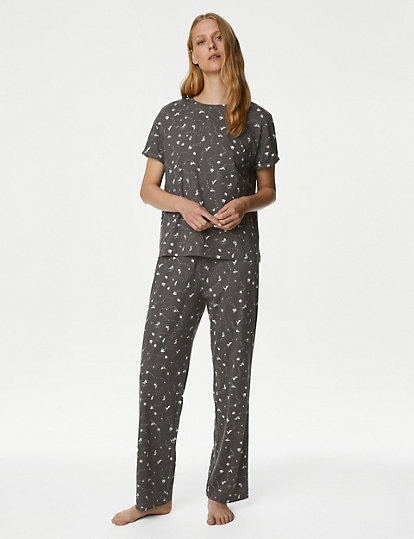 Cotton Rich Dove Print Pyjama Set
