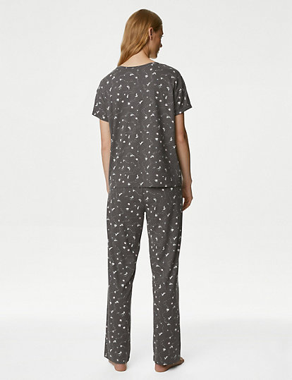 Cotton Rich Dove Print Pyjama Set