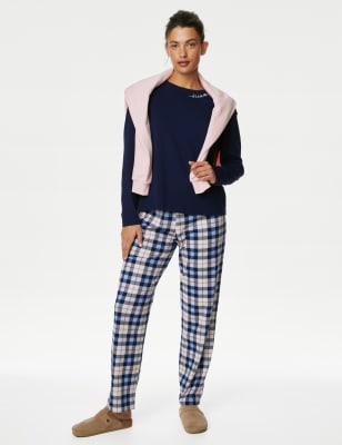 Pure Cotton Checked Pyjama Set - CA