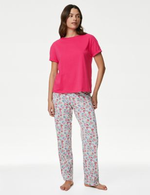 Pure Cotton Floral Print Pyjama Set