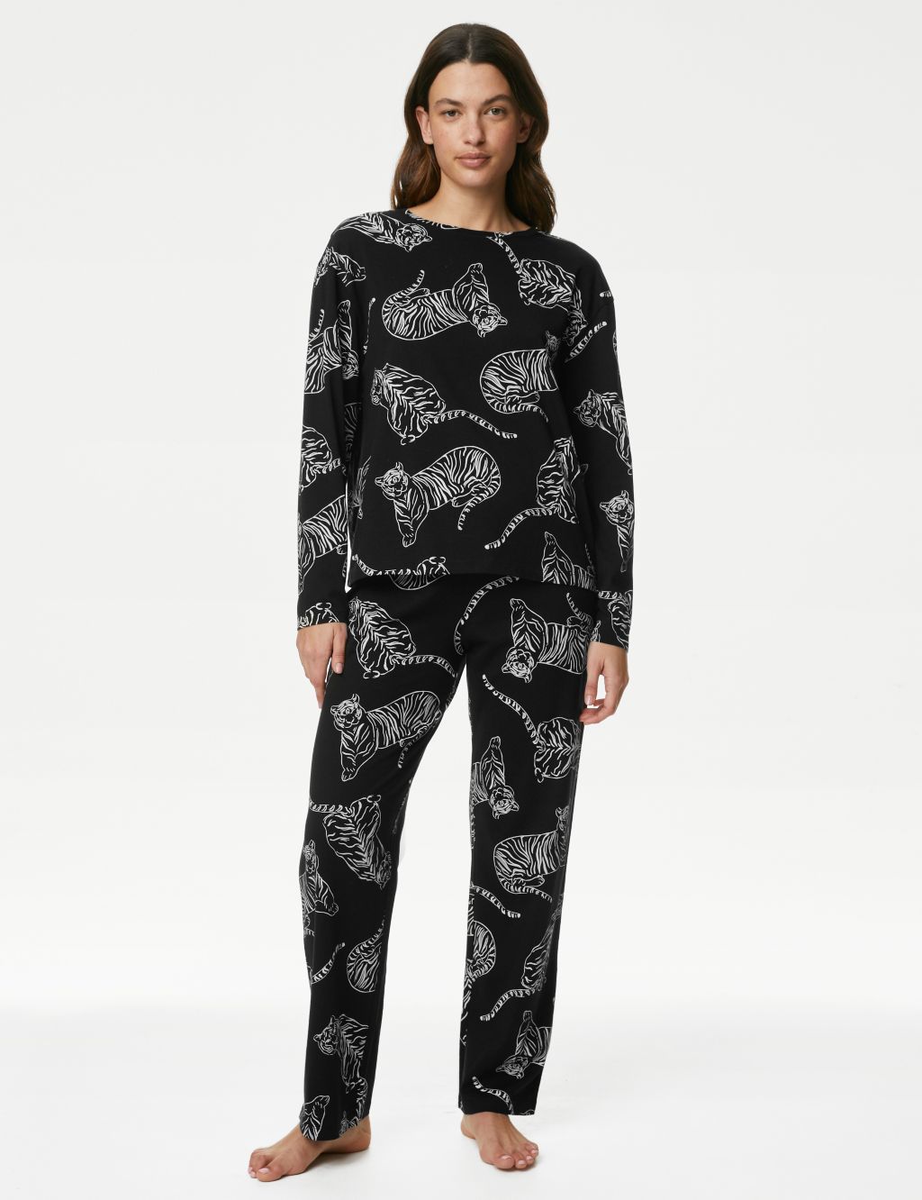 Pure Cotton Tiger Printed Pyjama Set
