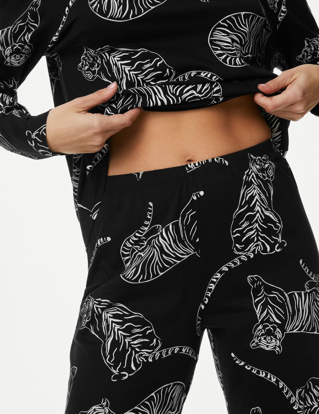 Pure Cotton Tiger Printed Pyjama Set image 4