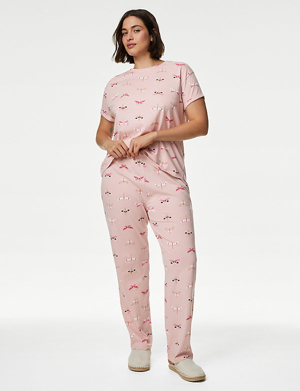 Pure Cotton Printed Pyjama Set - QA