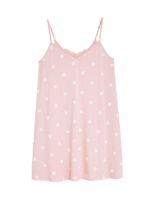 

M&S Collection Camisón de modal de algodón con estampado de florecillasWomens - Soft Pink, Soft Pink