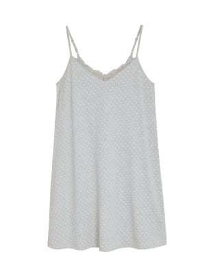 

Womens M&S Collection Cool Comfort™ Cotton Modal Chemise - Grey Mix, Grey Mix