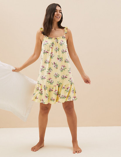 Woven Viscose Floral Chemise