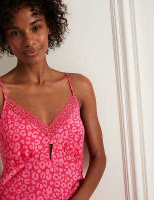 

Boutique Camisón Dream Satin™ con estampado de leopardoWomens - Pink, Pink
