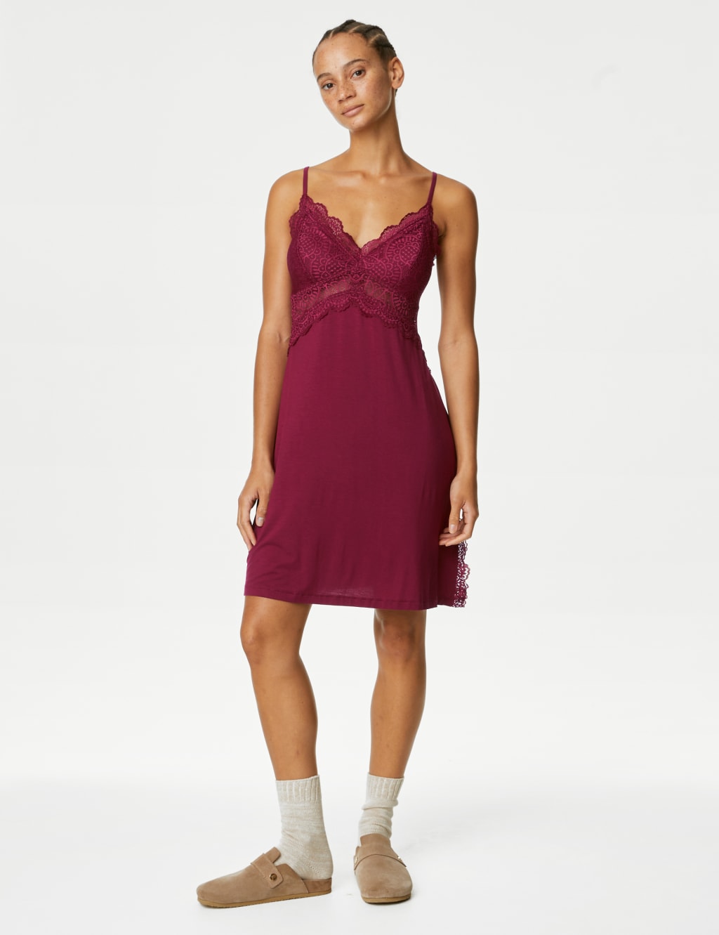 Body Soft™ Lace Trim Chemise, Body by M&S