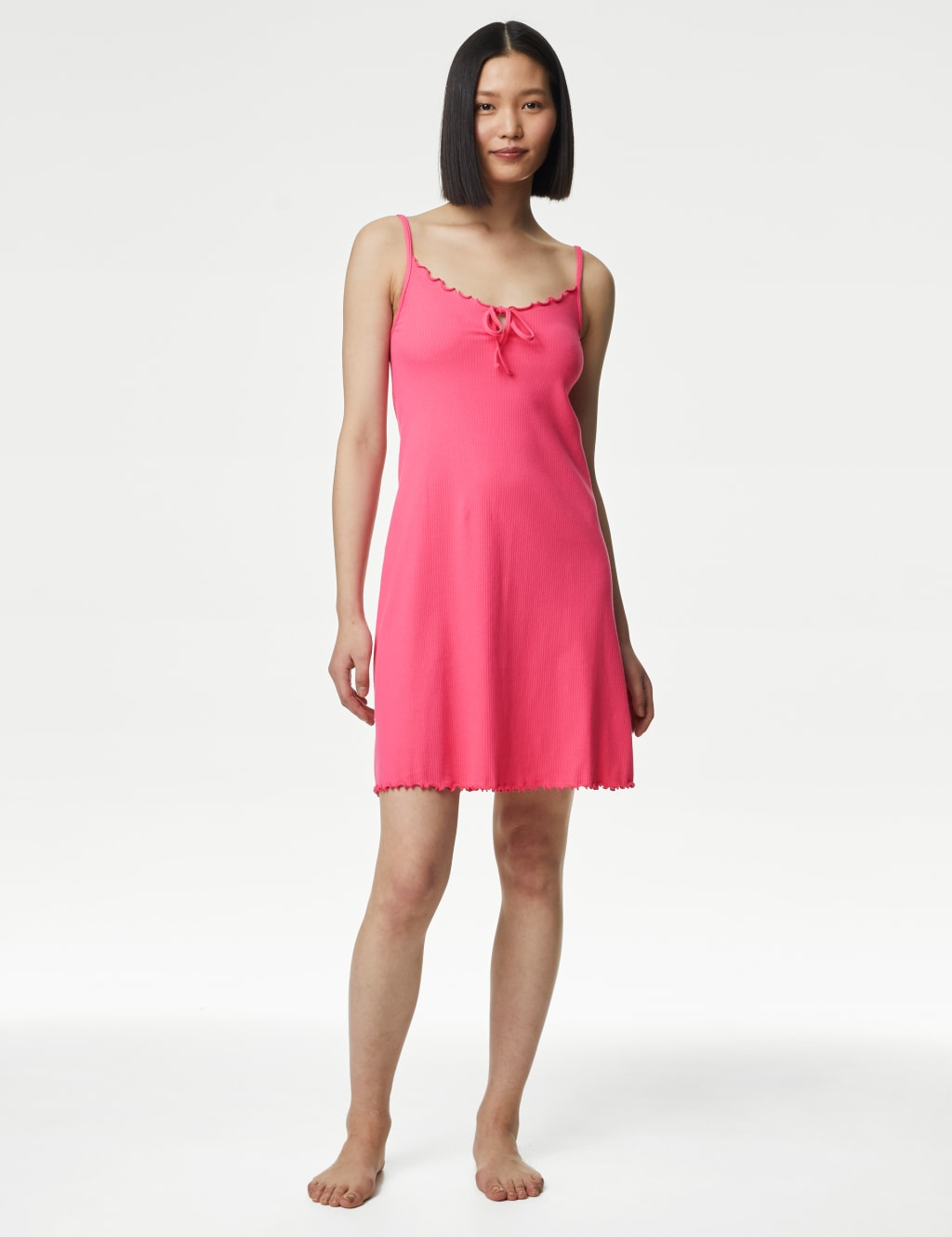 Pink colour night hot sale dress