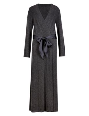 Pure Cashmere Belted Long Wrap Dressing Gown | Rosie for Autograph | M&S