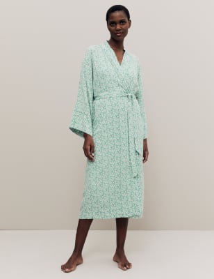 Floral Print Long Kimono Robe M&S HK