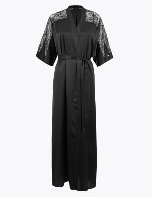 silk lace dressing gown