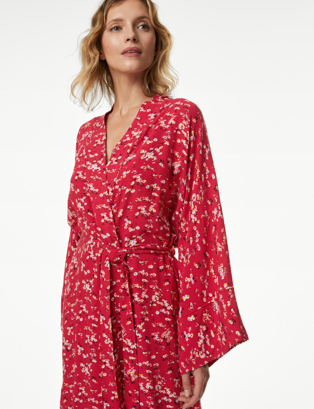 Floral Print Long Kimono Wrap image 3