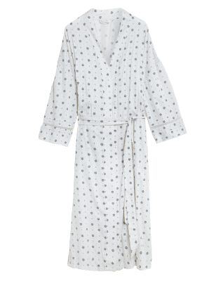 

Womens ROSIE Woven Cotton Modal Gardenia Print Wrap - Light Natural, Light Natural