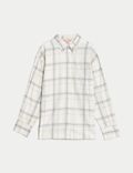 Cotton Rich Woven Checked Lounge Shirt