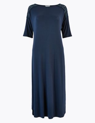 Lace Detail Long Nightdress | M&S Collection | M&S