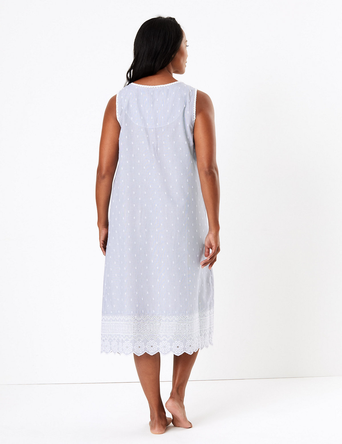 Pure Cotton Embroidered Nightdress