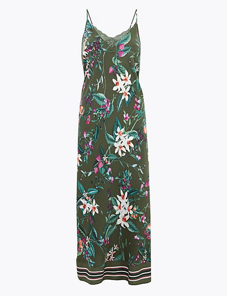 Satin Floral Print Nightdress | M&S Collection | M&S