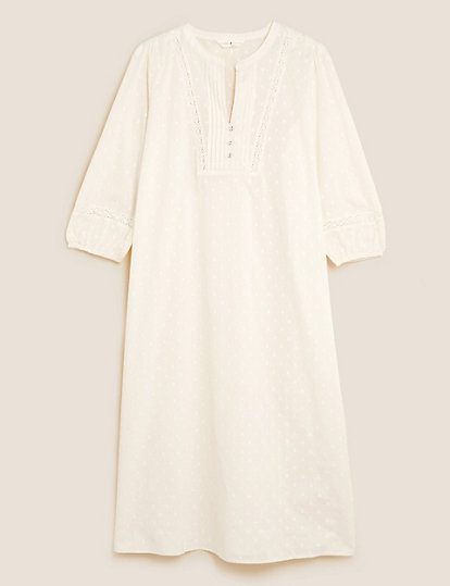 Pure Cotton Dobby Woven Nightdress