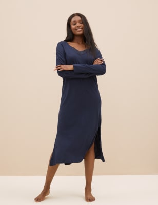 

M&S Collection Camisón largo Cool Confort™ de modal de algodónWomens - Navy, Navy