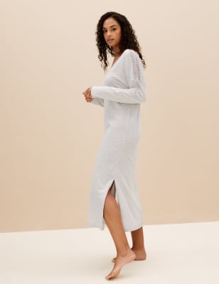 Cool Comfort Cotton Modal Long Sleeve Nightdress