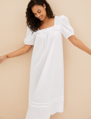 Pure Cotton Long Nightdress