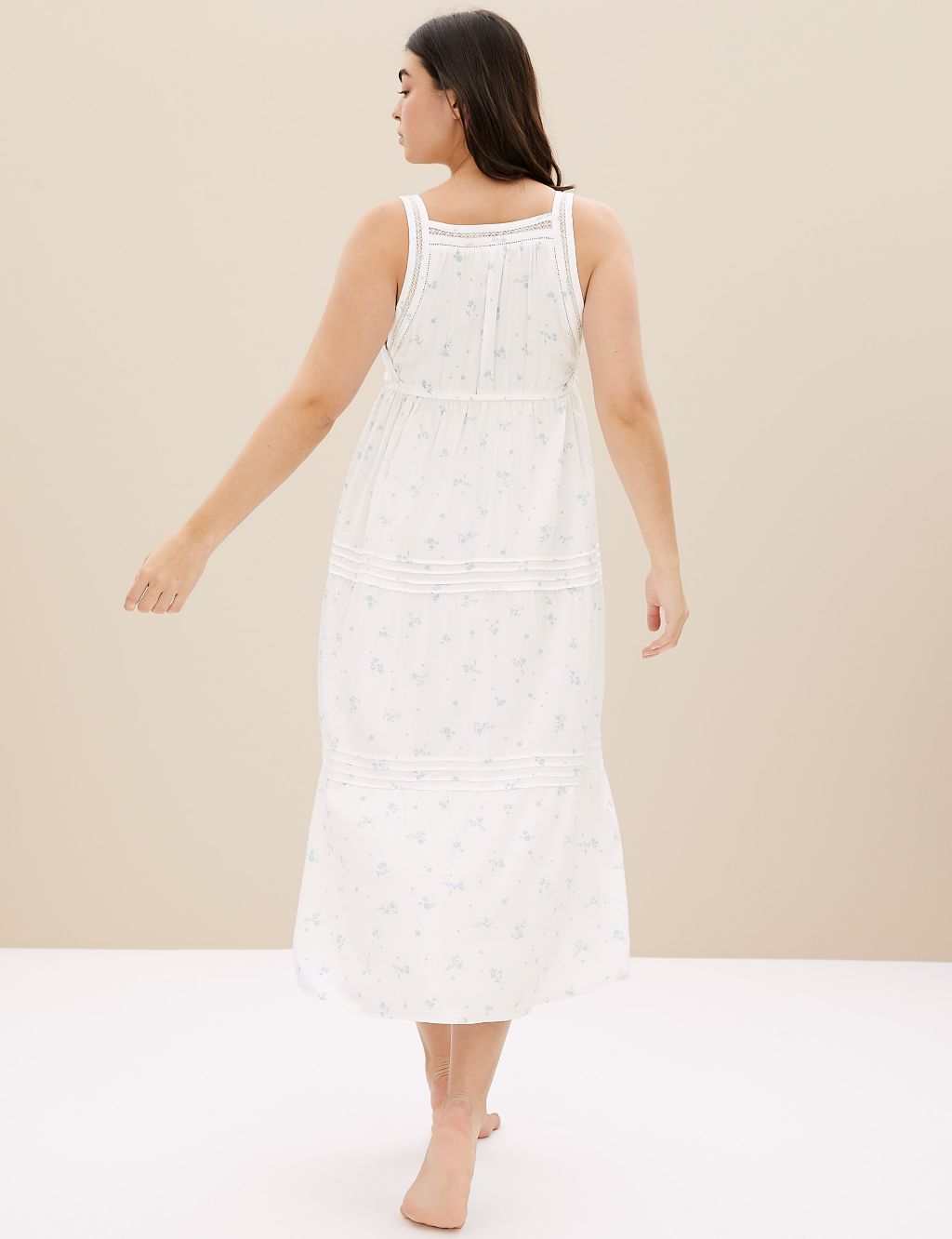 Floral Strappy Long Nightdress image 3