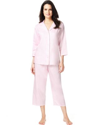 Pure Cotton Floral Cropped Pyjamas | Per Una | M&S