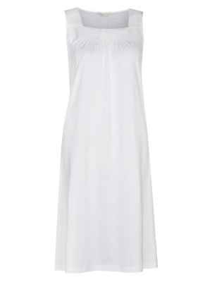 Modal Blend Embroidery Neckline Nightdress with Cool Comfort™ T