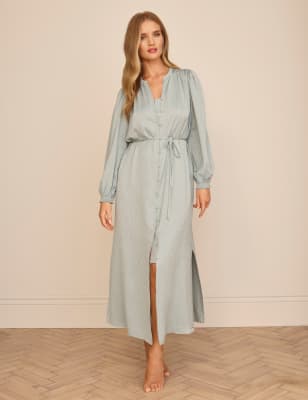 Jacquard Satin Long Nightdress