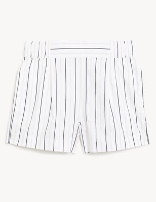 Rosie Womens Pure Cotton Lounge Shorts - 10 - White, White