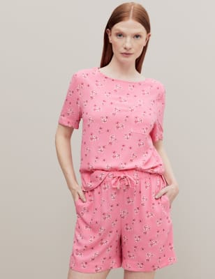 

M&S X GHOST Pantalón corto de pijama con estampado floralWomens - Pink Mix, Pink Mix