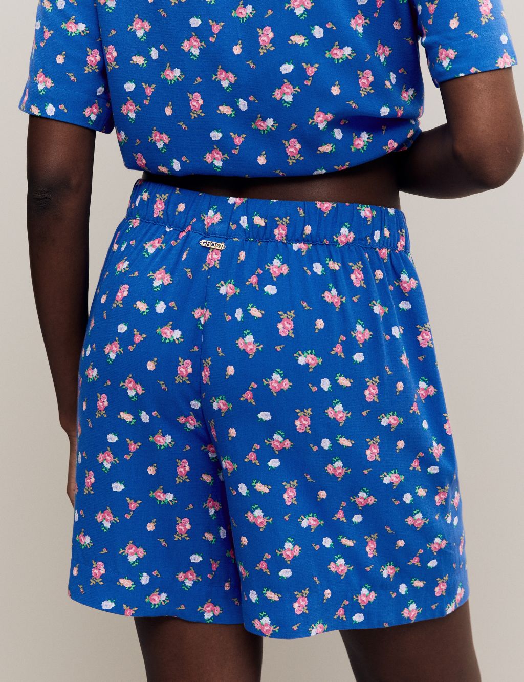 Floral Print Pyjama Shorts image 4