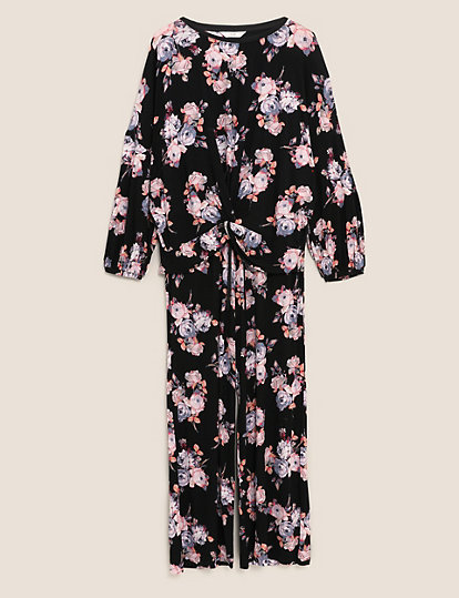 Jersey Floral Print Pyjama Set