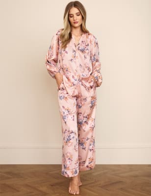 Satin Floral Print Pyjama Set