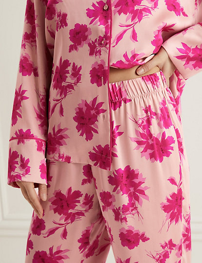 Laylani Satin Floral Pyjama Set