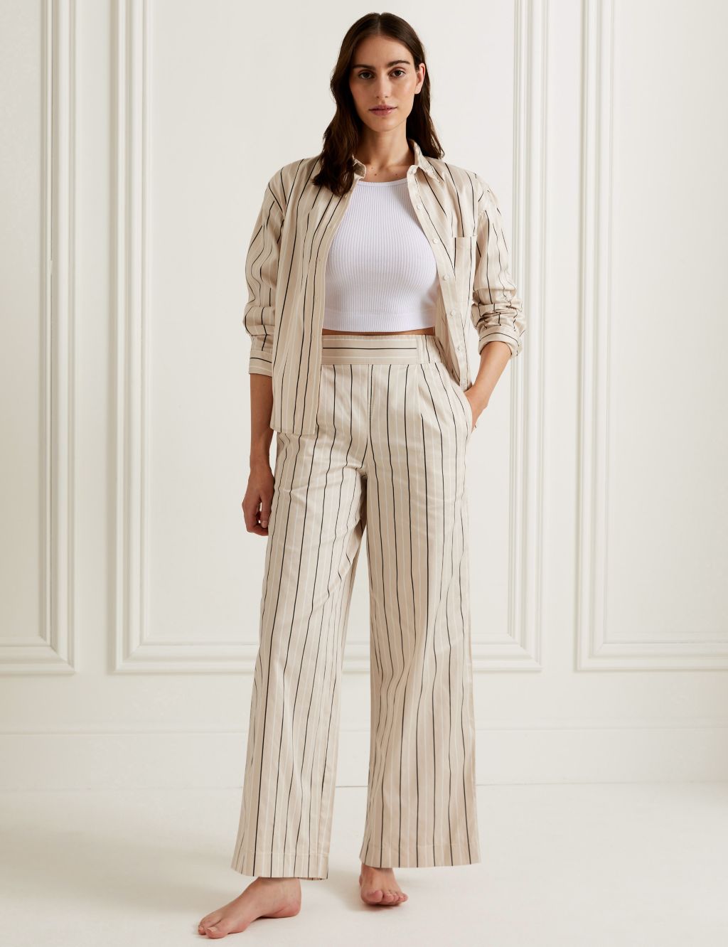 Pure Cotton Lounge Trousers image 1