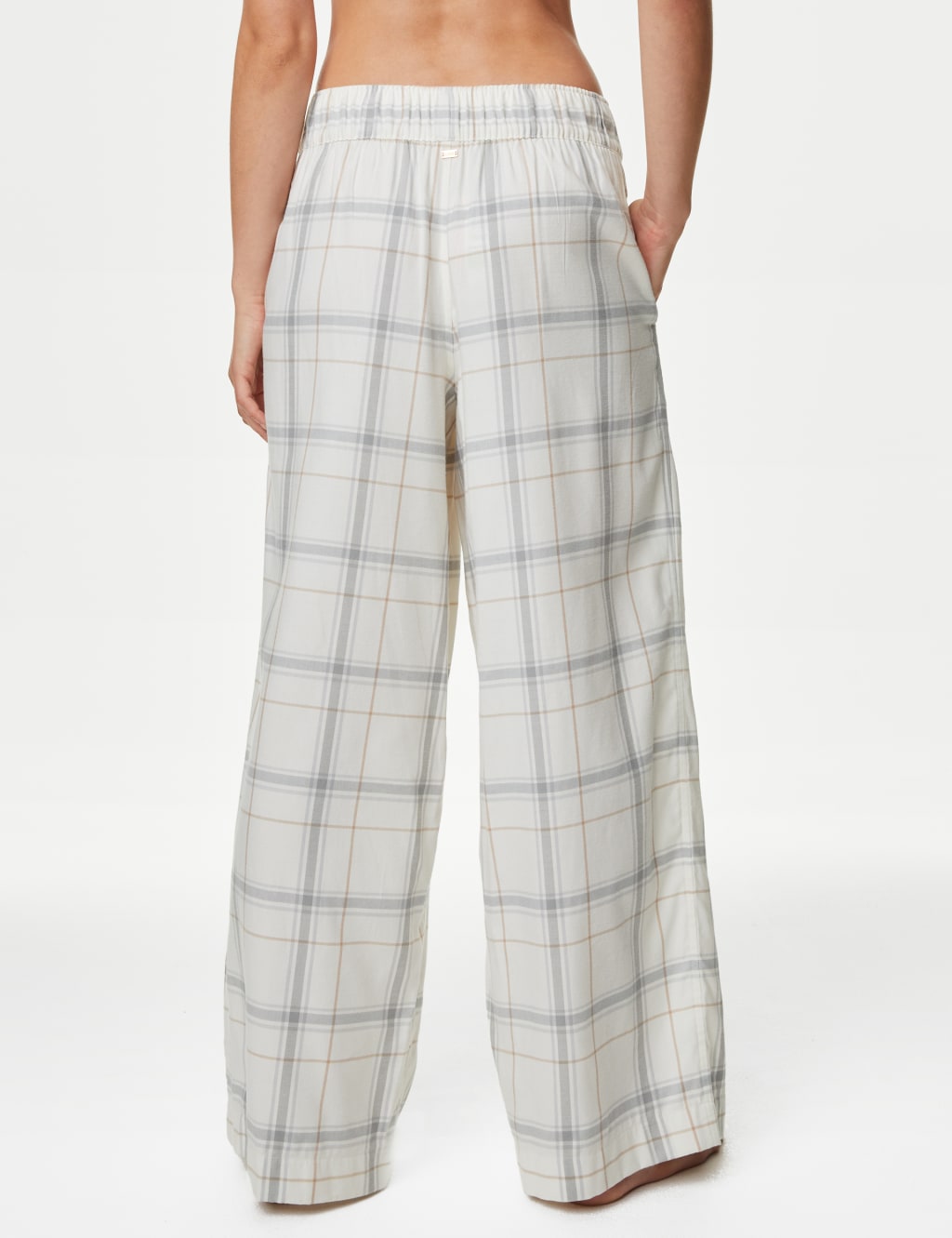 Cotton Rich Woven Checked Lounge Pants image 5