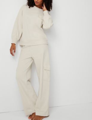 

Womens Rosie Cotton Rich Lounge Pants - Ivory, Ivory