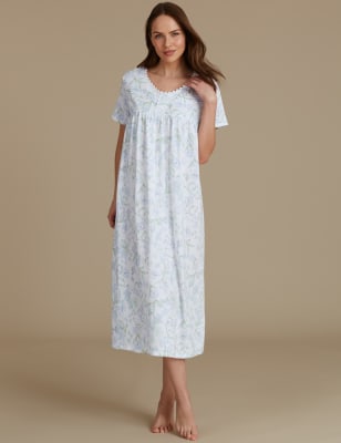 Floral Print Short Sleeve Nightdress