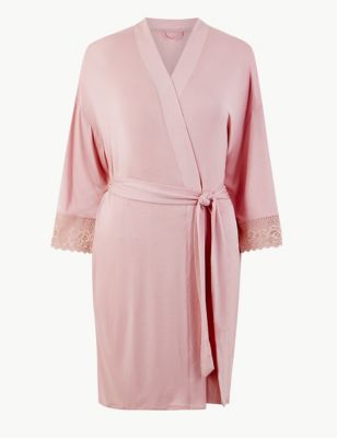 Sumptuously Soft Short Dressing Gown | M&S Collection | M&S