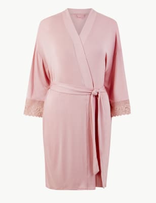 Sumptuously Soft Short Dressing Gown | M&S Collection | M&S