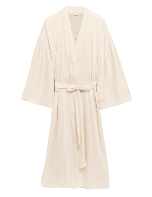 

Womens ROSIE Satin & Lace Wrap - Ivory, Ivory