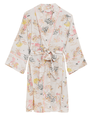 

M&S Collection Capa Dream Satin™ con estampado de jirafaWomens - Light Natural, Light Natural