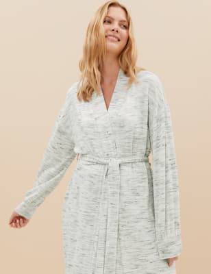 Soft Feeling Velvet Knit Dressing Gown