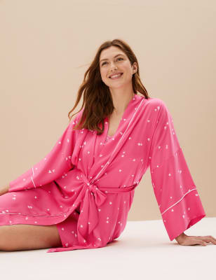 

Womens M&S Collection Dream Satin™ Heart Wrap - Pink Mix, Pink Mix