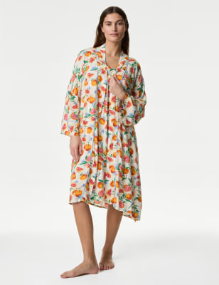 

Womens M&S Collection Floral Print Short Wrap - Clementine, Clementine