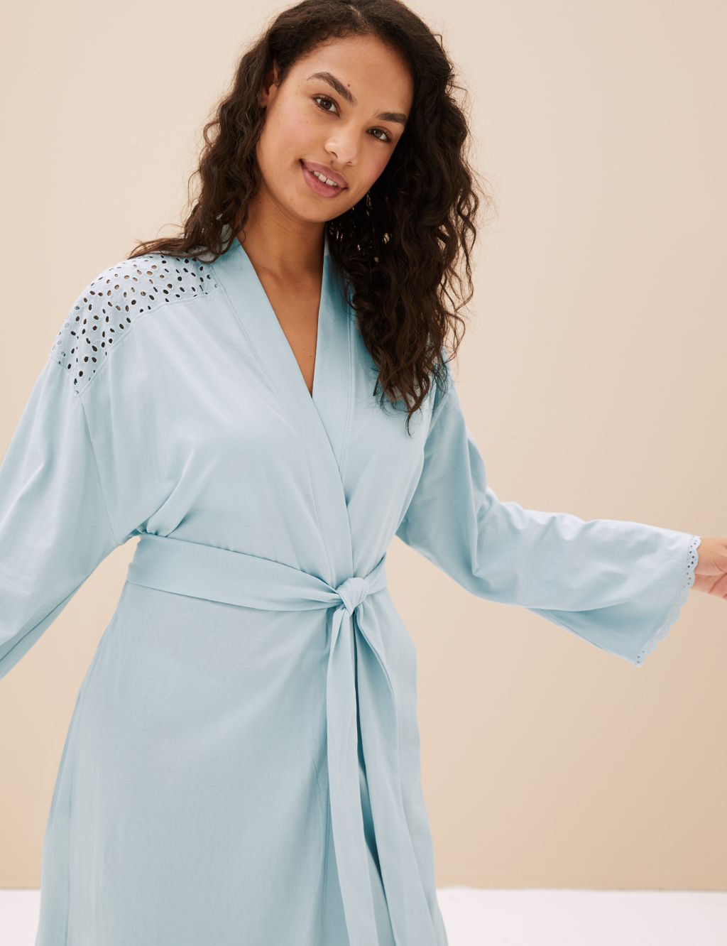 Pure Cotton Tie Dressing Gown image 3